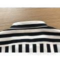 Fashion yarn dyed stripe short sleeve kids shirt